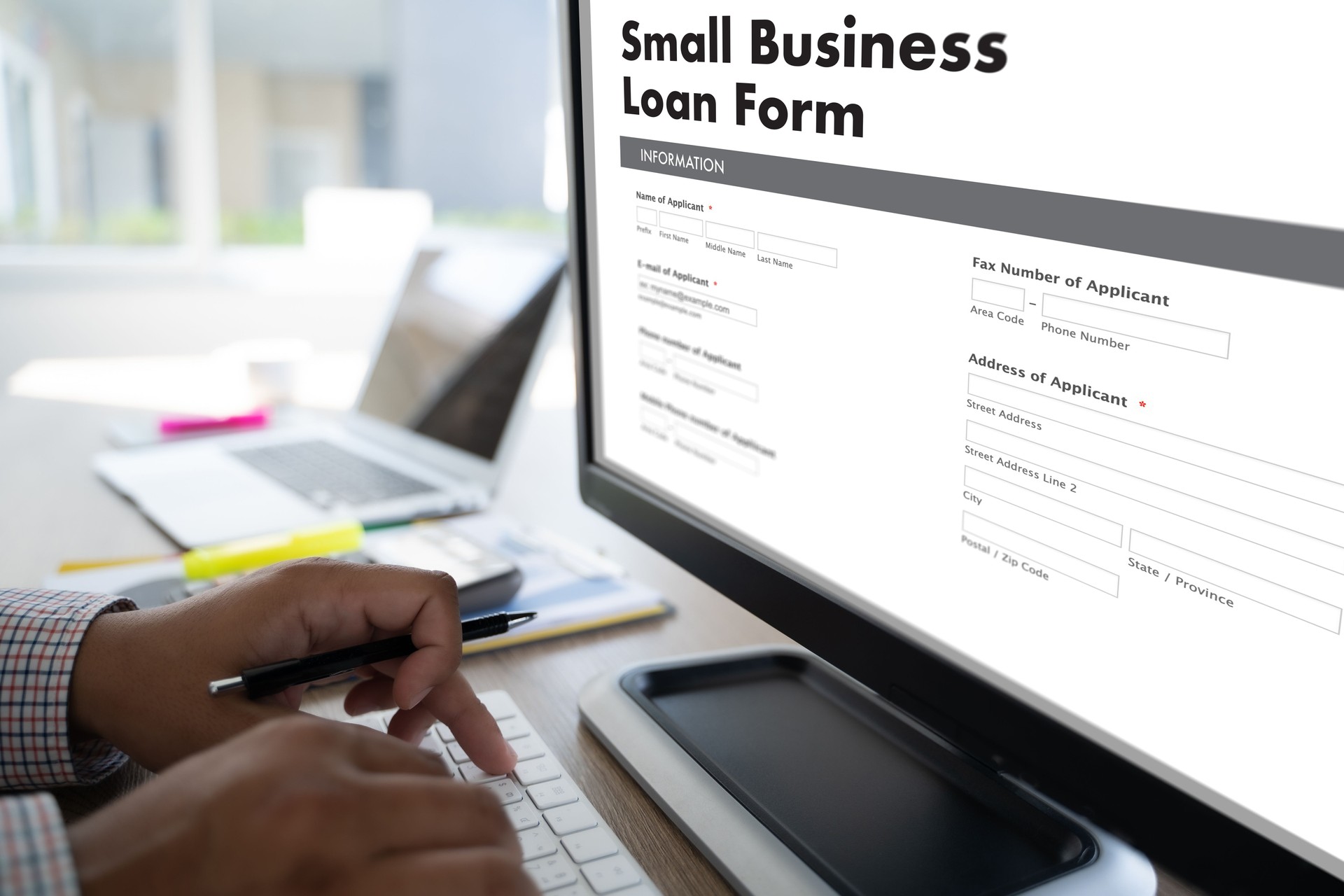 Small Business Loan Form Tax man work application form loan